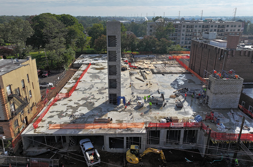 Hamilton Street Apartments Construction Site Aerial Drone Photography, Bound Brook, New Jersey