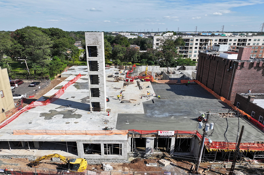 Hamilton Street Apartments Construction Site Aerial Drone Photography, Bound Brook, New Jersey