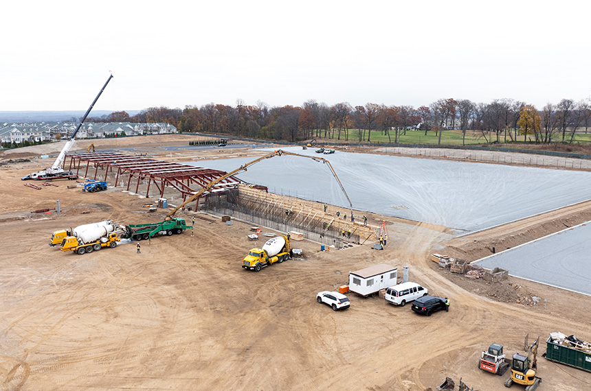 Red Bull Training Facility Construction Site Aerial Drone Photography, Morristown, New Jersey