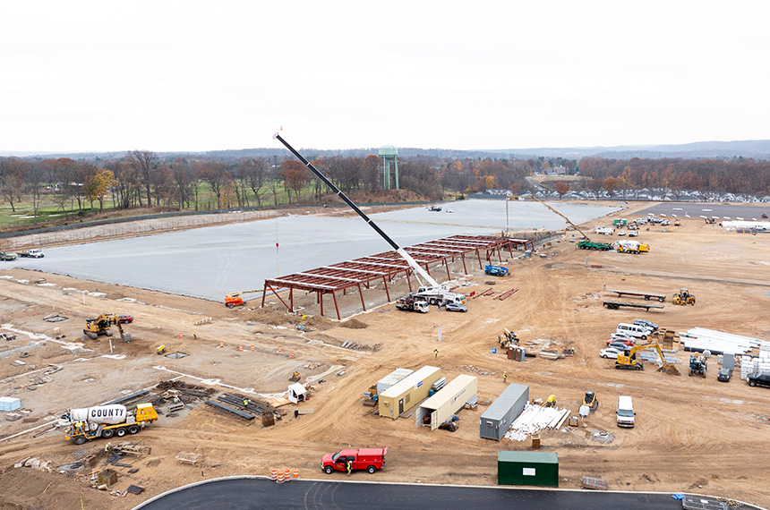 Red Bull Training Facility Construction Site Aerial Drone Photography, Morristown, New Jersey