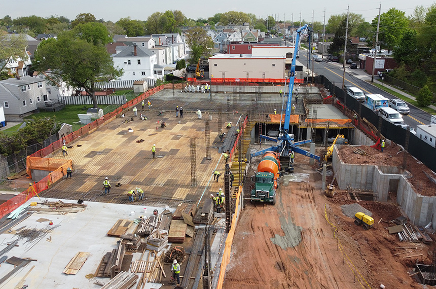 Schuyler Ave Construction Site Aerial Drone Photography, Kearny, New Jersey