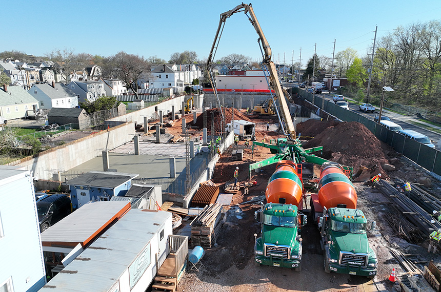 Schuyler Ave Construction Site Aerial Drone Photography, Kearny, New Jersey