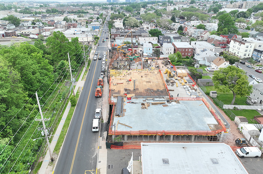 Schuyler Ave Construction Site Aerial Drone Photography, Kearny, New Jersey