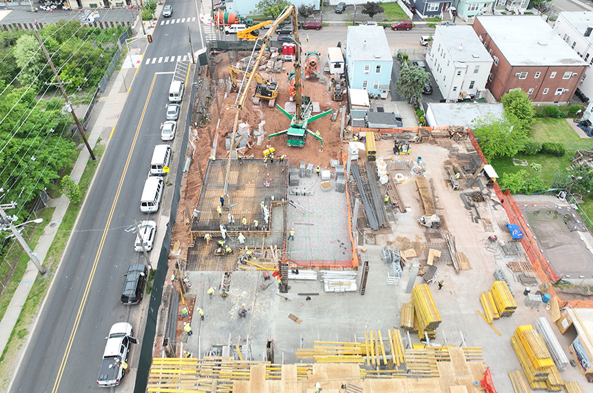 Schuyler Ave Construction Site Aerial Drone Photography, Kearny, New Jersey