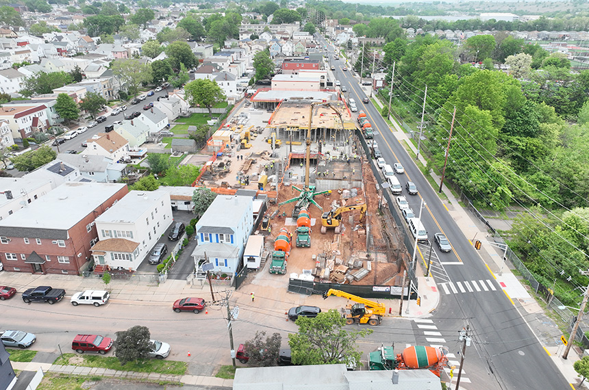 Schuyler Ave Construction Site Aerial Drone Photography, Kearny, New Jersey