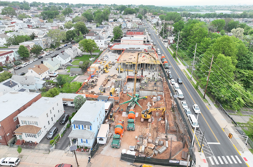 Schuyler Ave Construction Site Aerial Drone Photography, Kearny, New Jersey