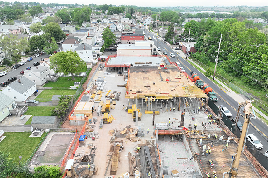 Schuyler Ave Construction Site Aerial Drone Photography, Kearny, New Jersey