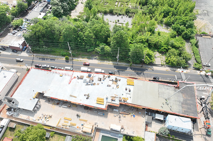 Schuyler Ave Construction Site Aerial Drone Photography, Kearny, New Jersey