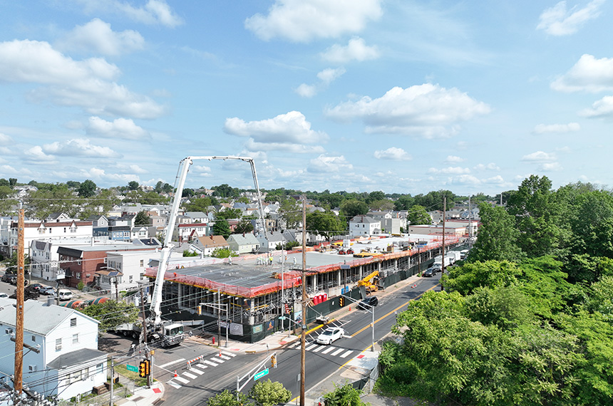 Schuyler Ave Construction Site Aerial Drone Photography, Kearny, New Jersey