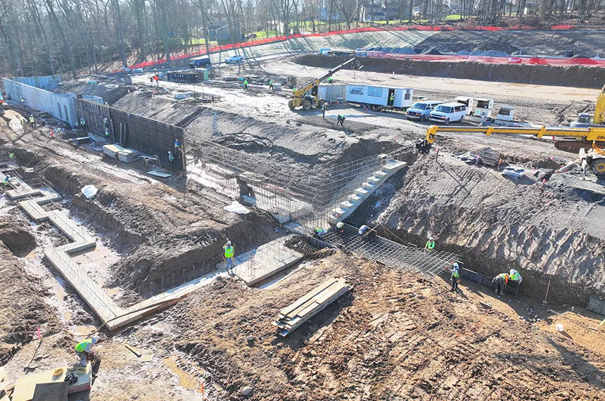 The Reserve at Pearl River Construction Site Aerial Drone Photography, Pearl River, New York