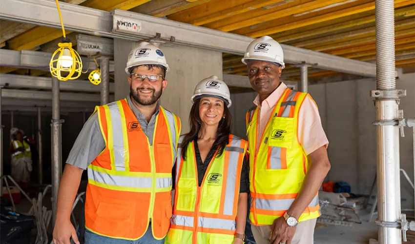 concrete systems workers smiling