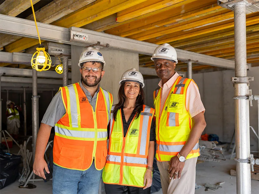 concrete systems workers smiling