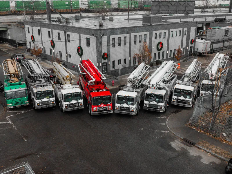 concrete systems pump truck lineup