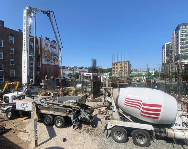 concrete systems pumping trucks in the field