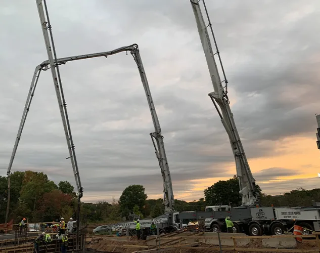 concrete systems pumping trucks in the field