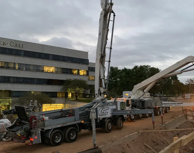 concrete systems pumping trucks in the field