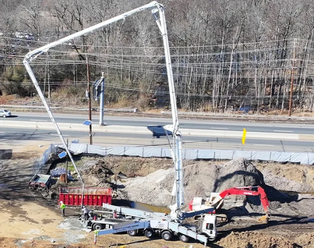 concrete systems pumping trucks in the field