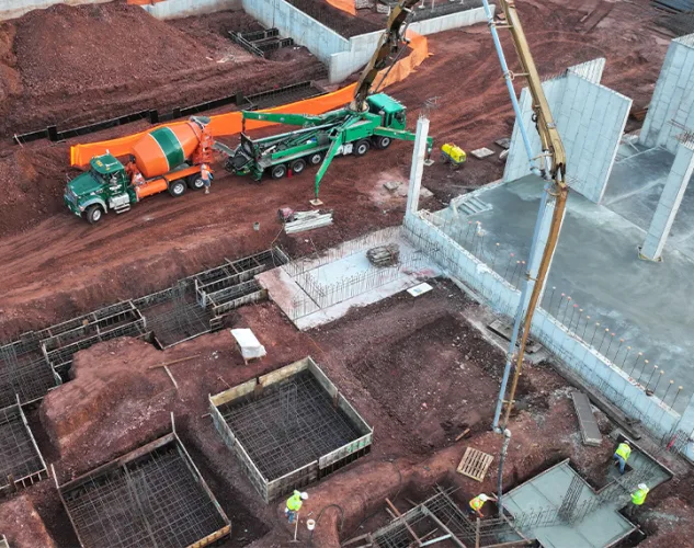 concrete systems pumping trucks in the field