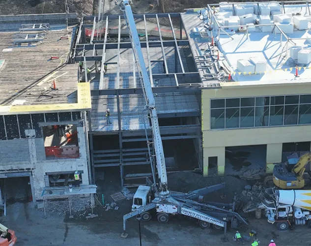concrete systems pumping trucks in the field