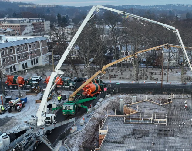 concrete systems pumping trucks in the field
