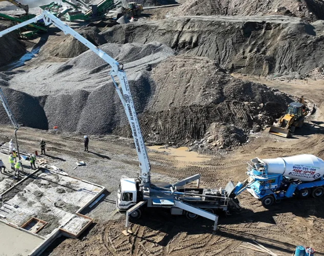 concrete systems pumping trucks in the field