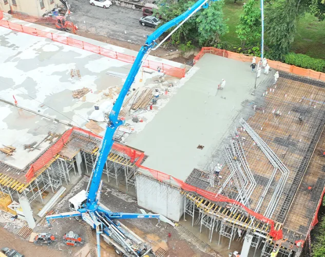 concrete systems pumping trucks in the field